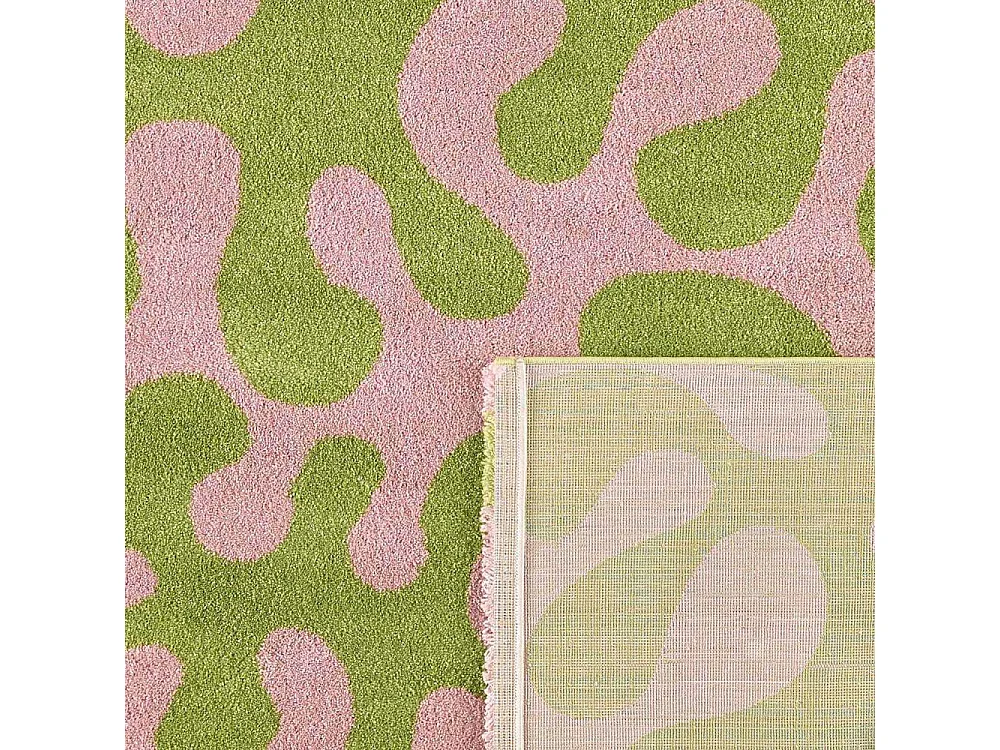 Tapis intérieur à poils longs Swing 384 vert 200 x 280 cm