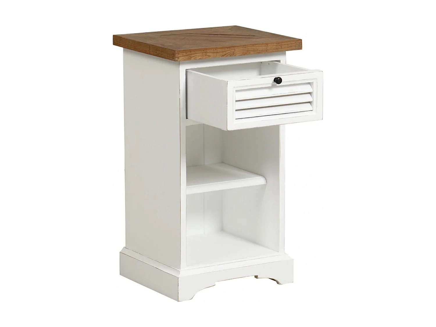 Table de chevet 1 tiroir Bois Blanc - Vénitiennes Interior's