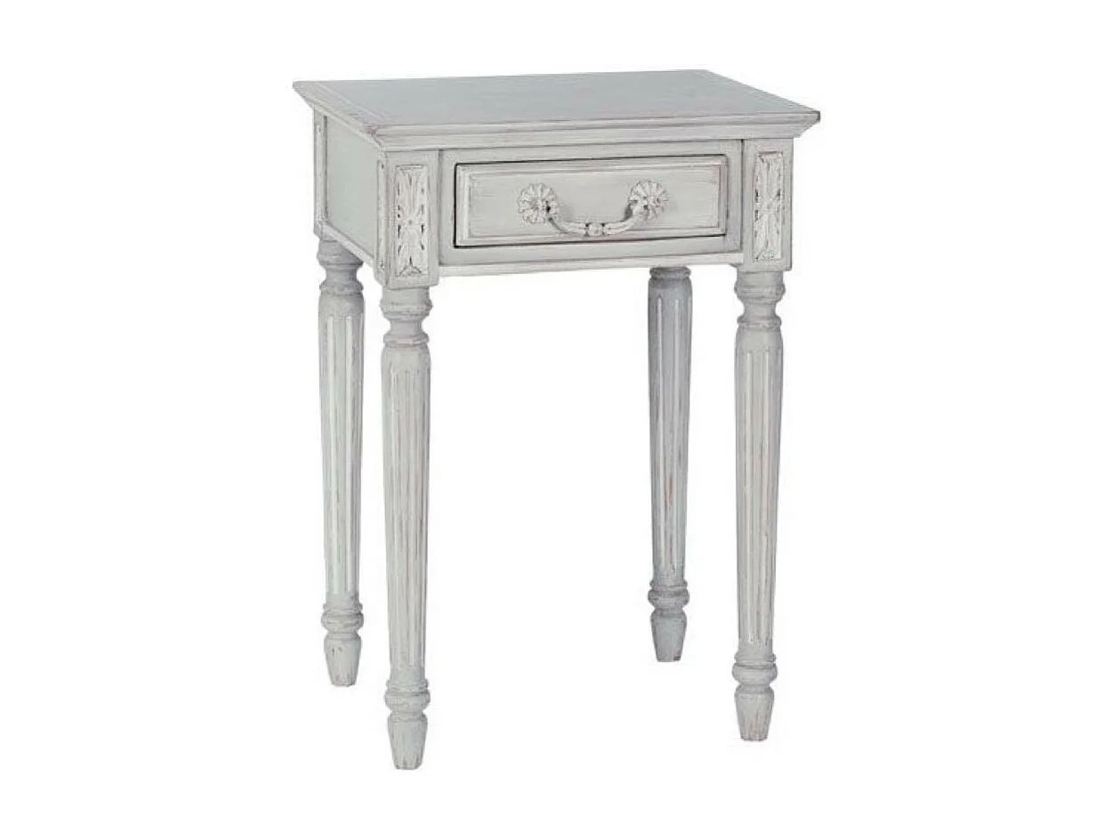 Table de chevet 1 tiroir MDF Gris - Gustavien Interior's