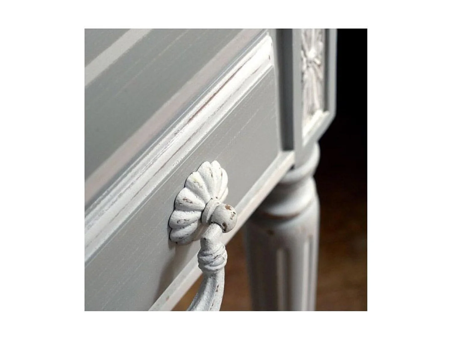 Table de chevet 1 tiroir MDF Gris - Gustavien Interior's