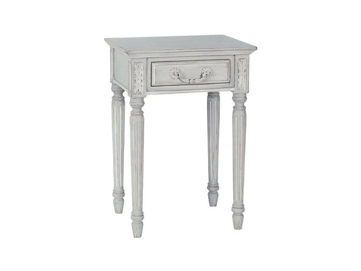 Table de chevet 1 tiroir MDF Gris - Gustavien Interior's