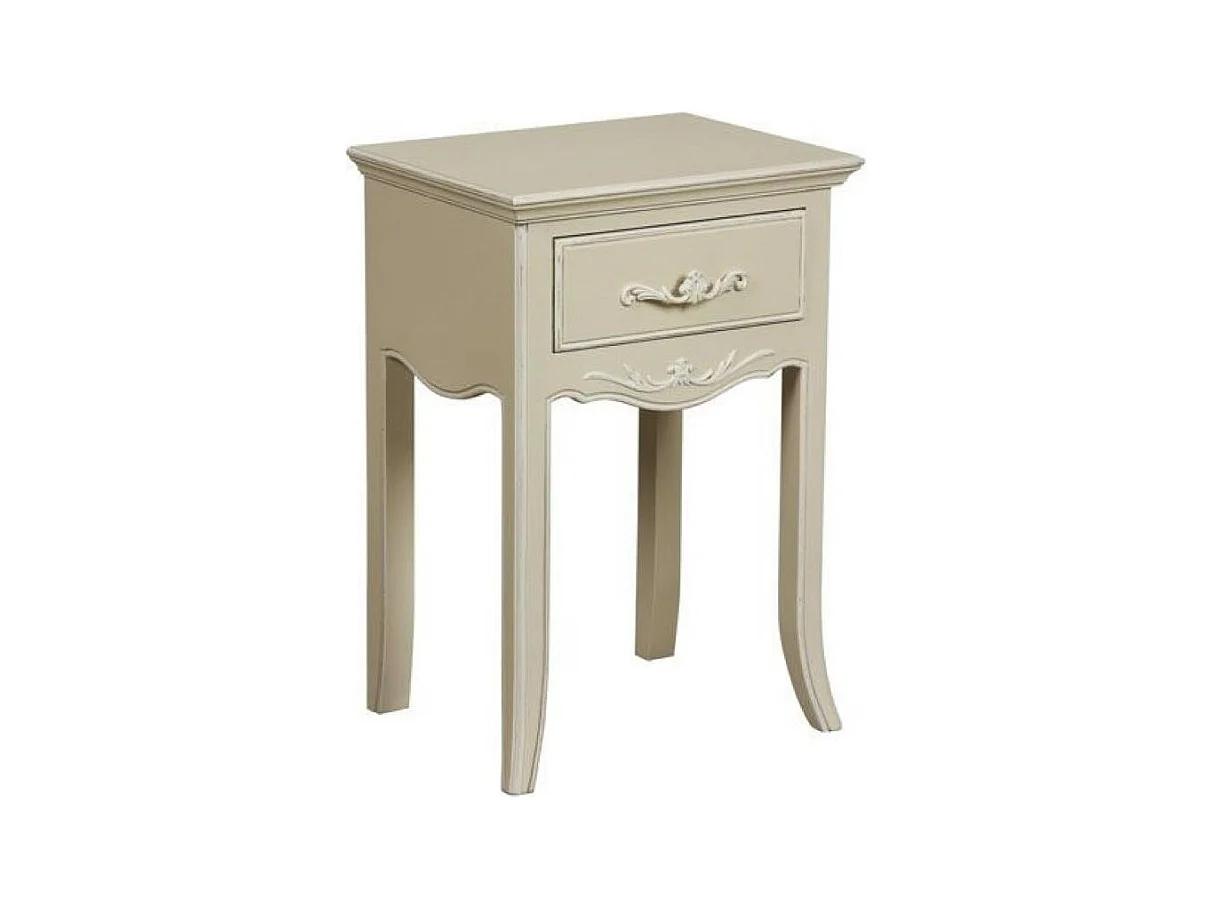 Table de chevet 1 tiroir MDF Beige - Lubéron Interior's