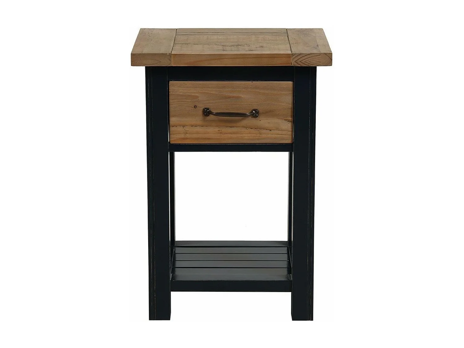 Table de chevet 1 tiroir Bois Bleu - Rivages Interior's