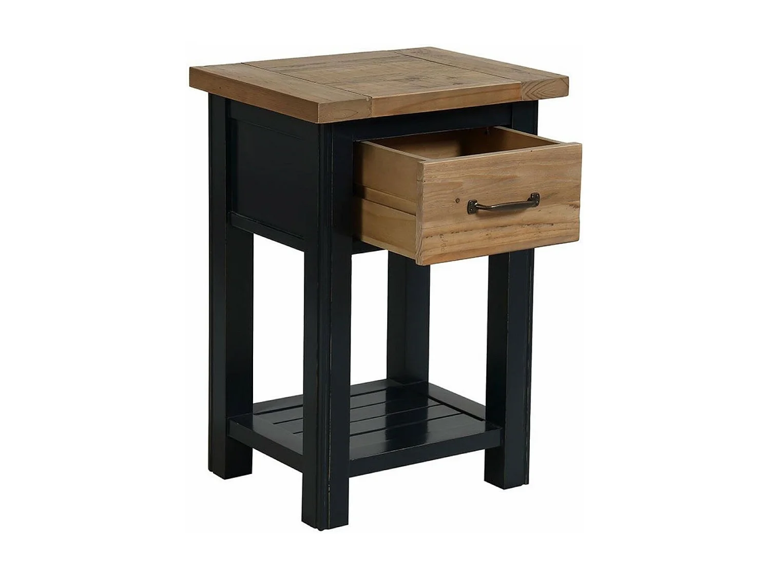 Table de chevet 1 tiroir Bois Bleu - Rivages Interior's