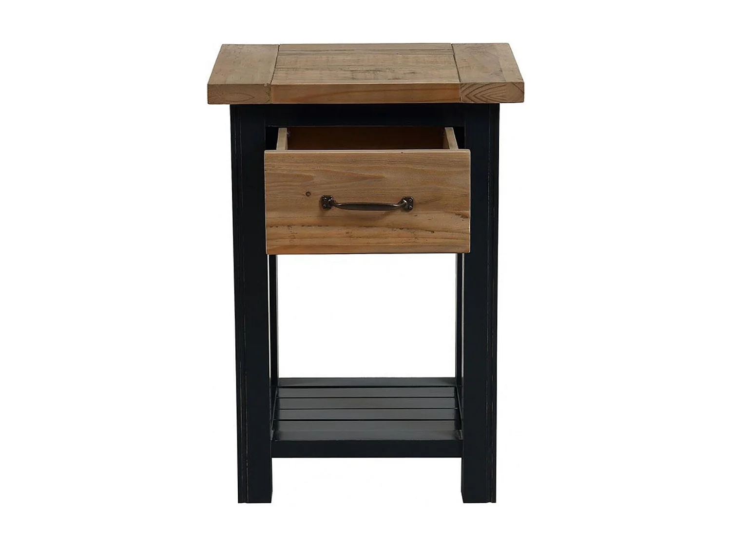 Table de chevet 1 tiroir Bois Bleu - Rivages Interior's