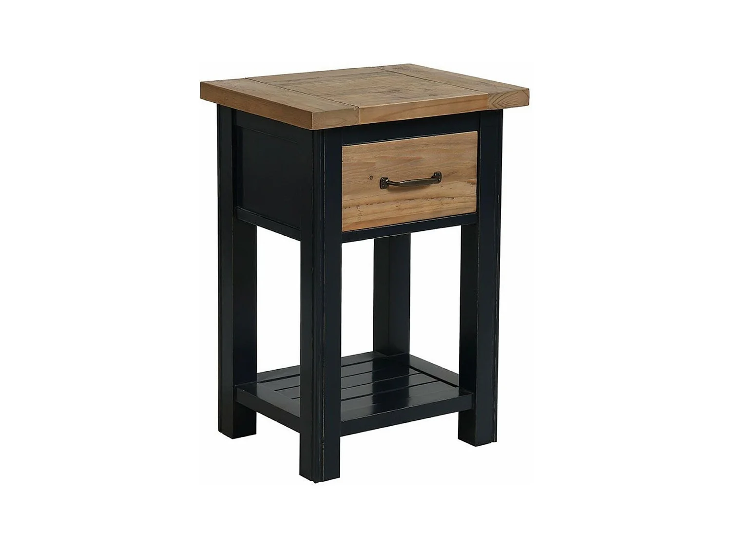 Table de chevet 1 tiroir Bois Bleu - Rivages Interior's