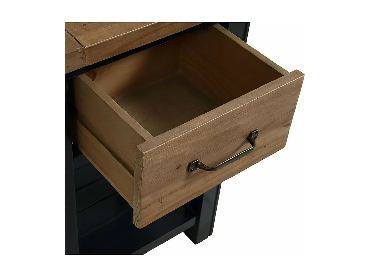 Table de chevet 1 tiroir MDF Noir - Rivages Interior's