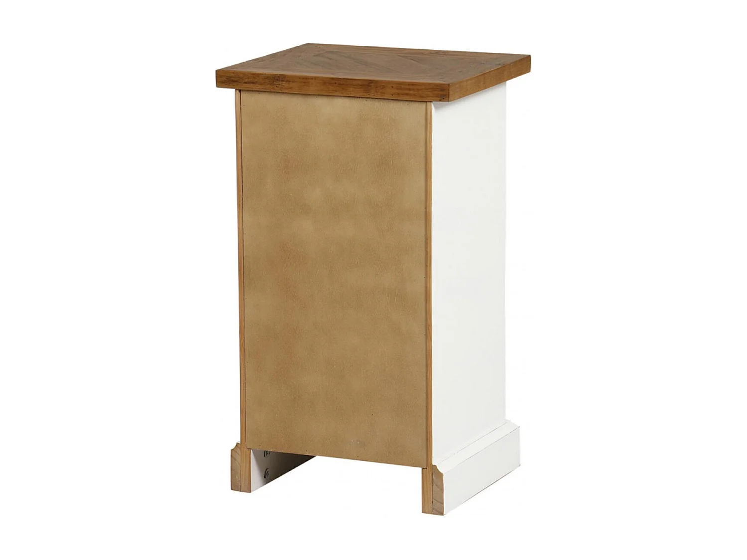 Table de chevet 3 tiroirs Bois Blanc - Vénitiennes Interior's