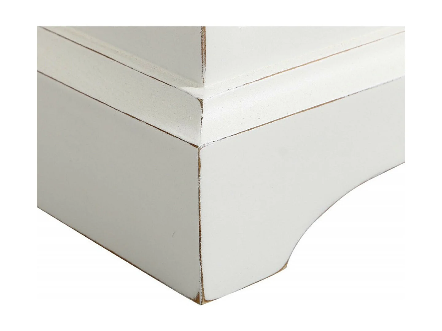 Table de chevet 3 tiroirs Bois Blanc - Vénitiennes Interior's