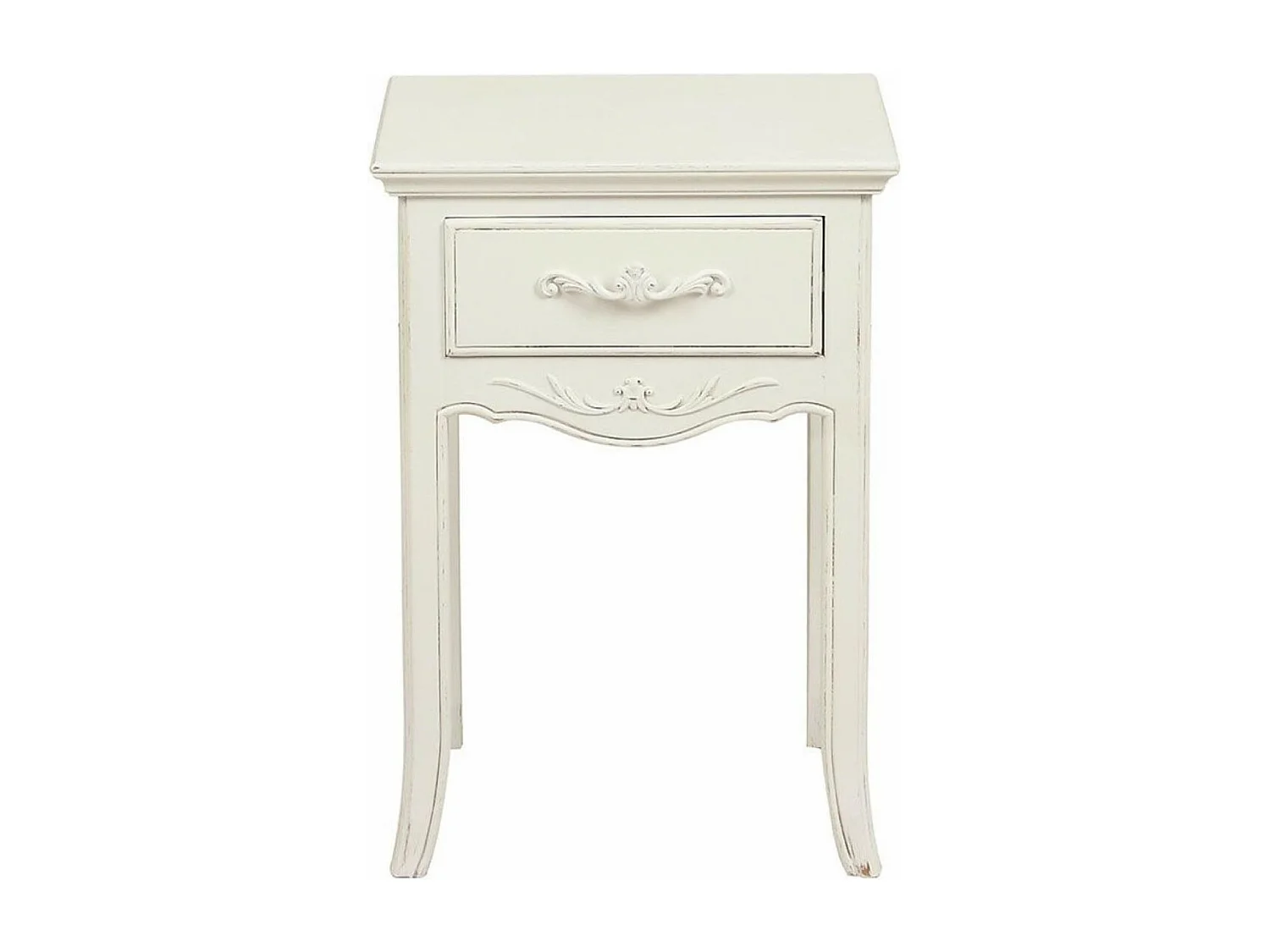 Table de chevet 1 tiroir MDF Blanc - Lubéron Interior's