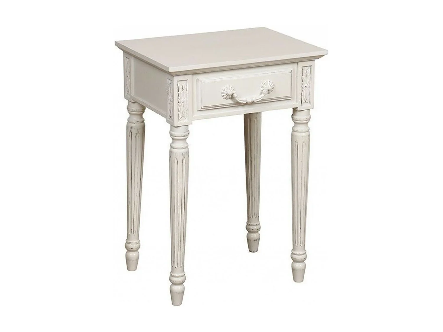 Table de chevet 1 tiroir MDF Blanc - Gustavien Interior's