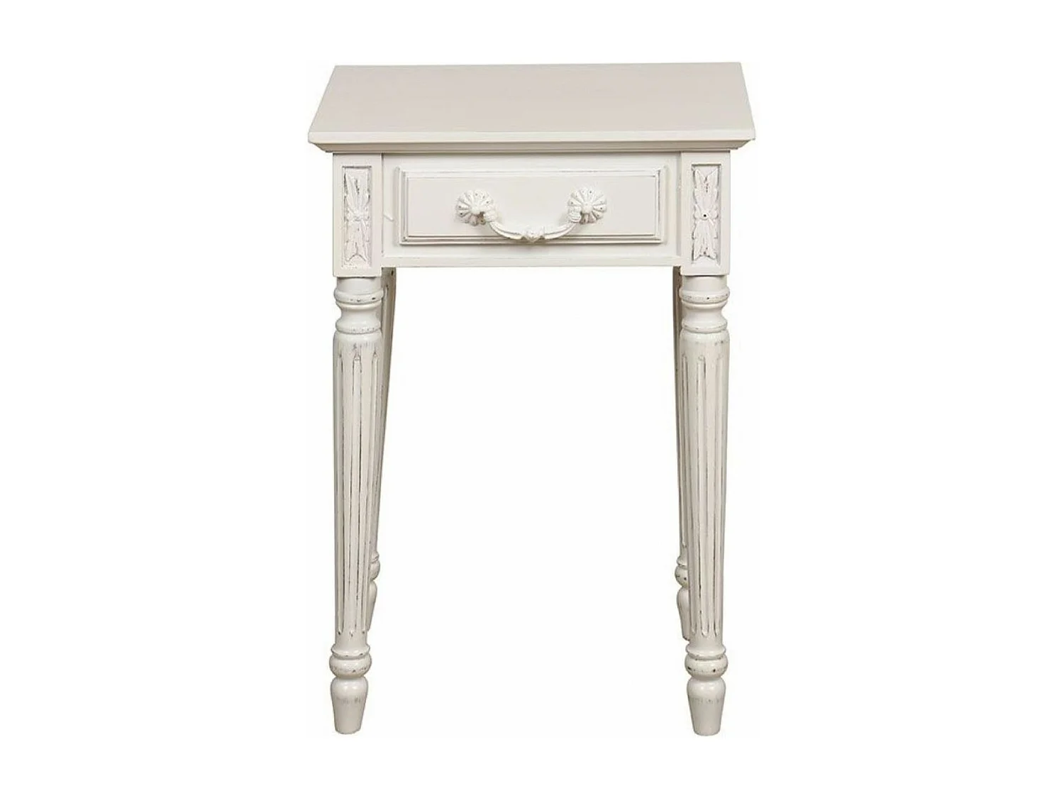 Table de chevet 1 tiroir MDF Blanc - Gustavien Interior's