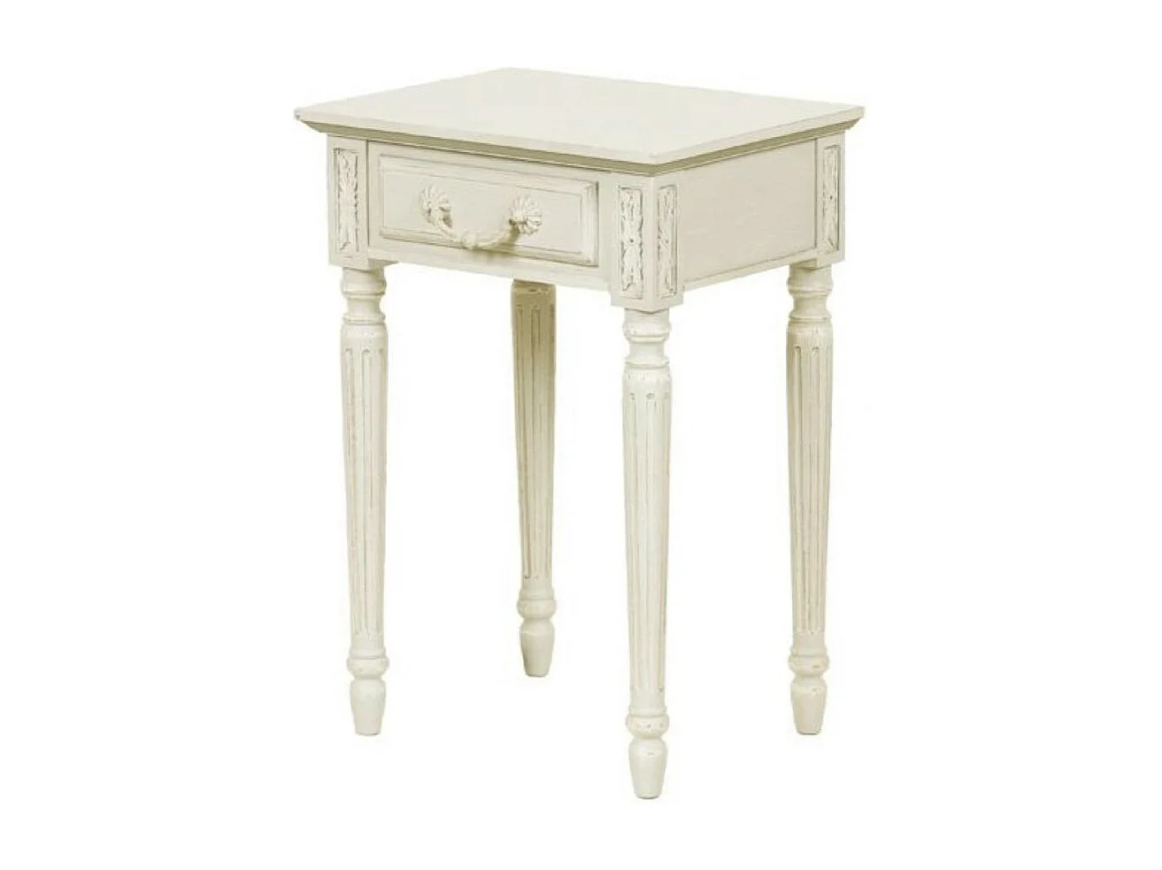 Table de chevet 1 tiroir MDF Blanc - Gustavien Interior's