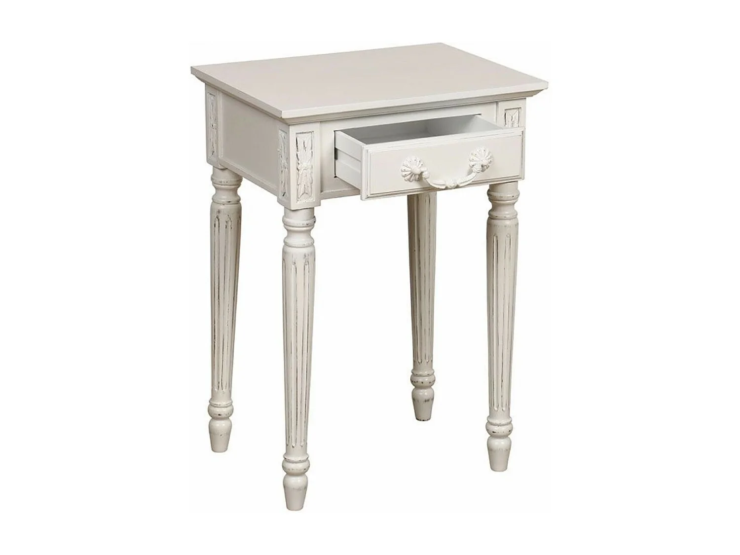 Table de chevet 1 tiroir MDF Blanc - Gustavien Interior's