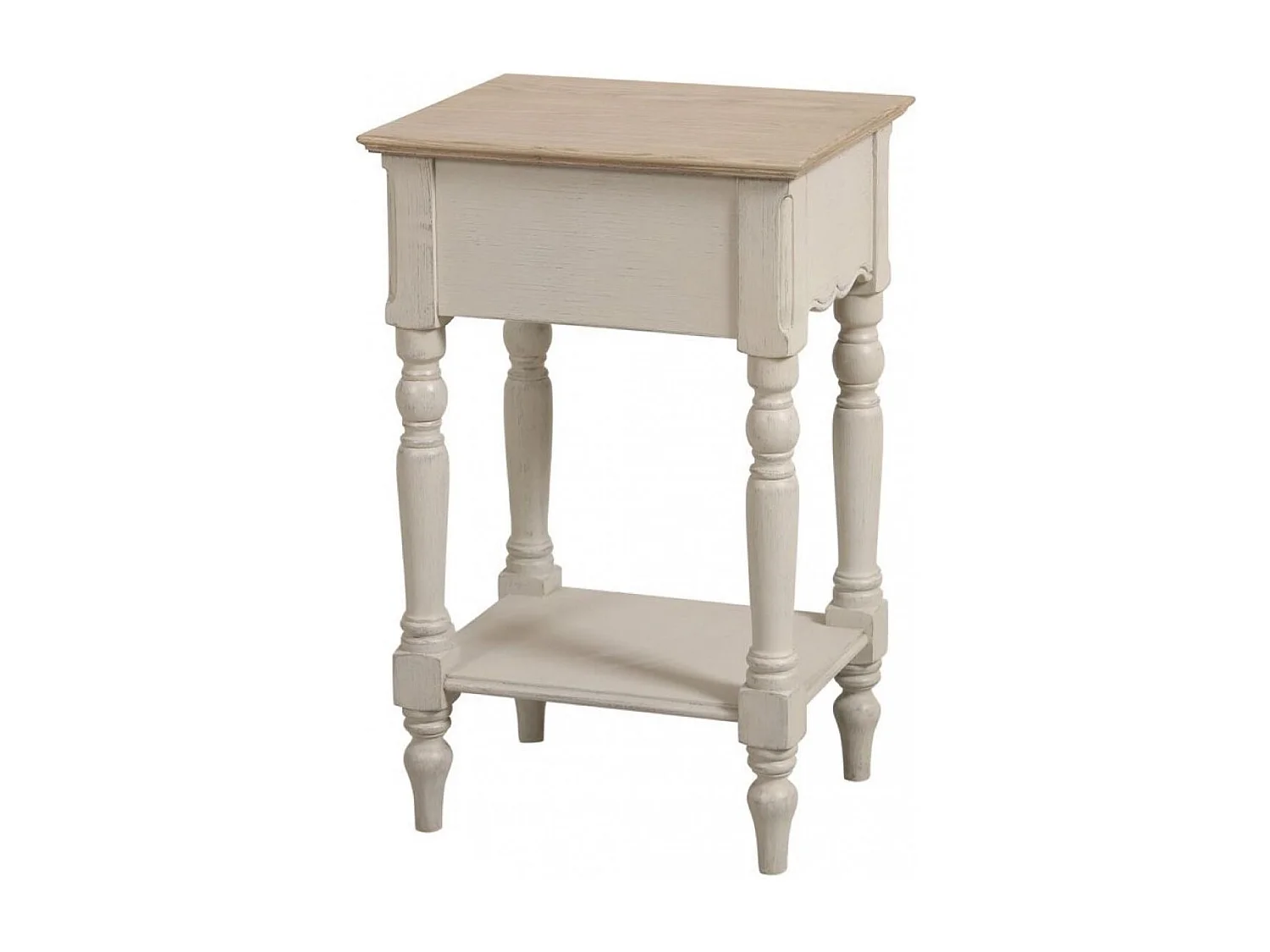 Table de chevet 1 tiroir MDF Blanc - Romance Interior's