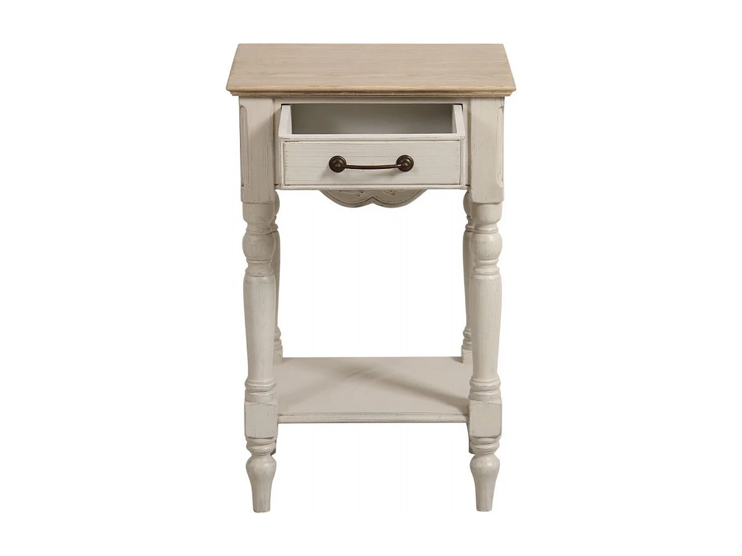 Table de chevet 1 tiroir MDF Blanc - Romance Interior's