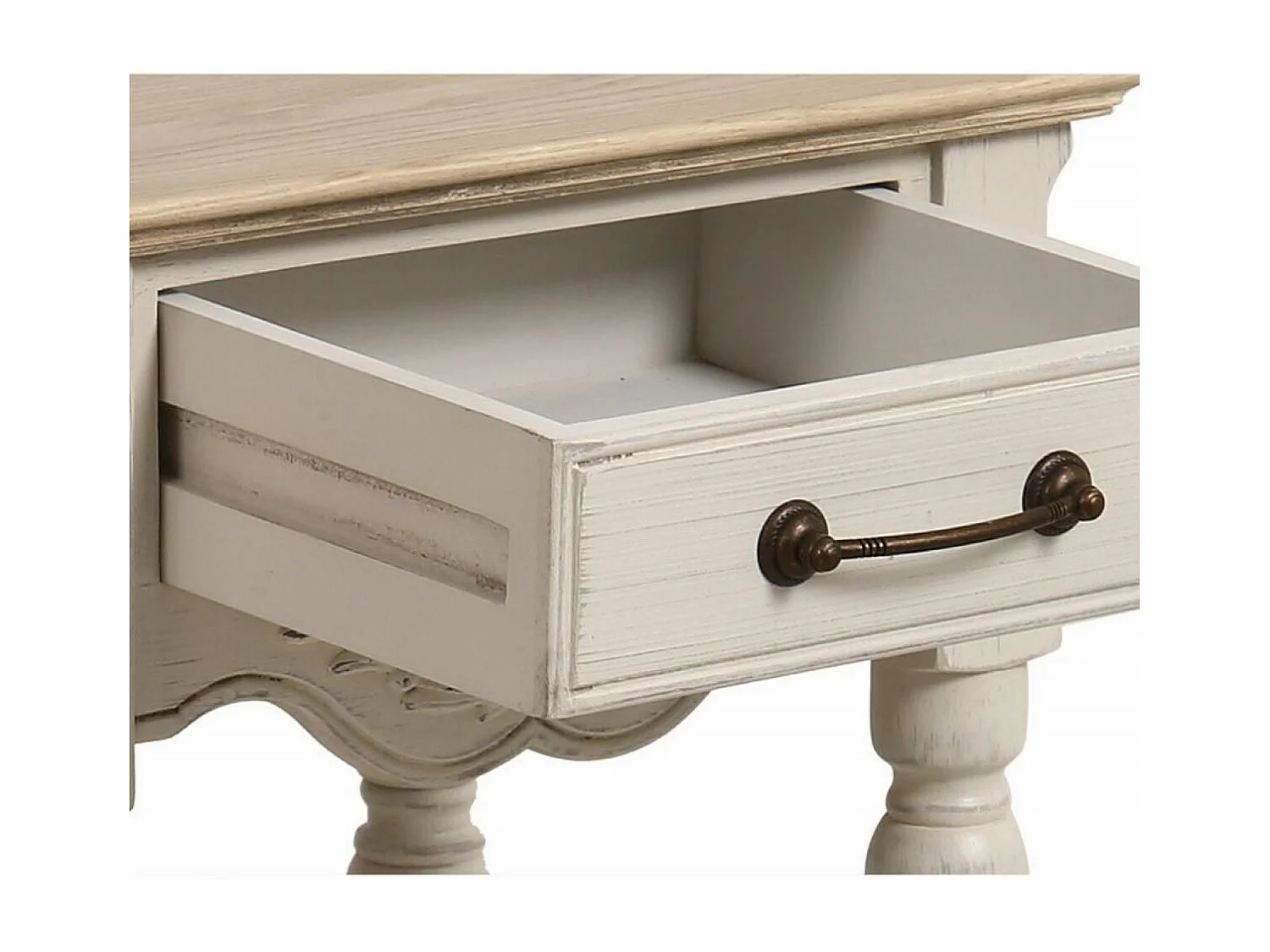 Table de chevet 1 tiroir MDF Blanc - Romance Interior's