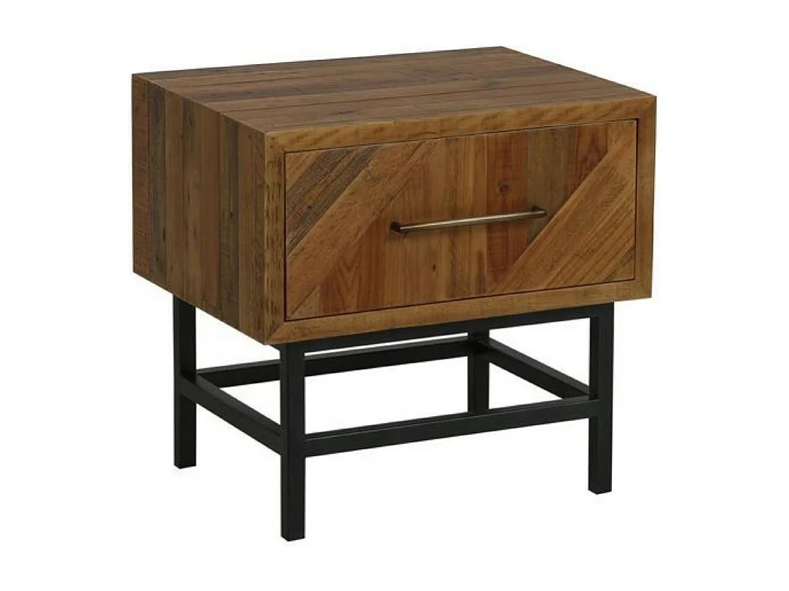 Table de chevet 1 tiroir pieds MDF Marron - Empreintes Interior's