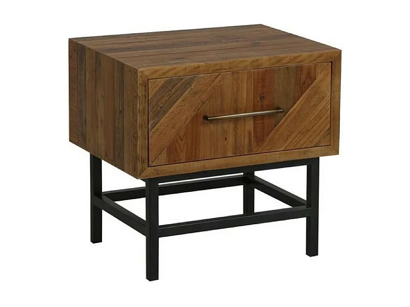 Table de chevet 1 tiroir pieds MDF Marron - Empreintes Interior's