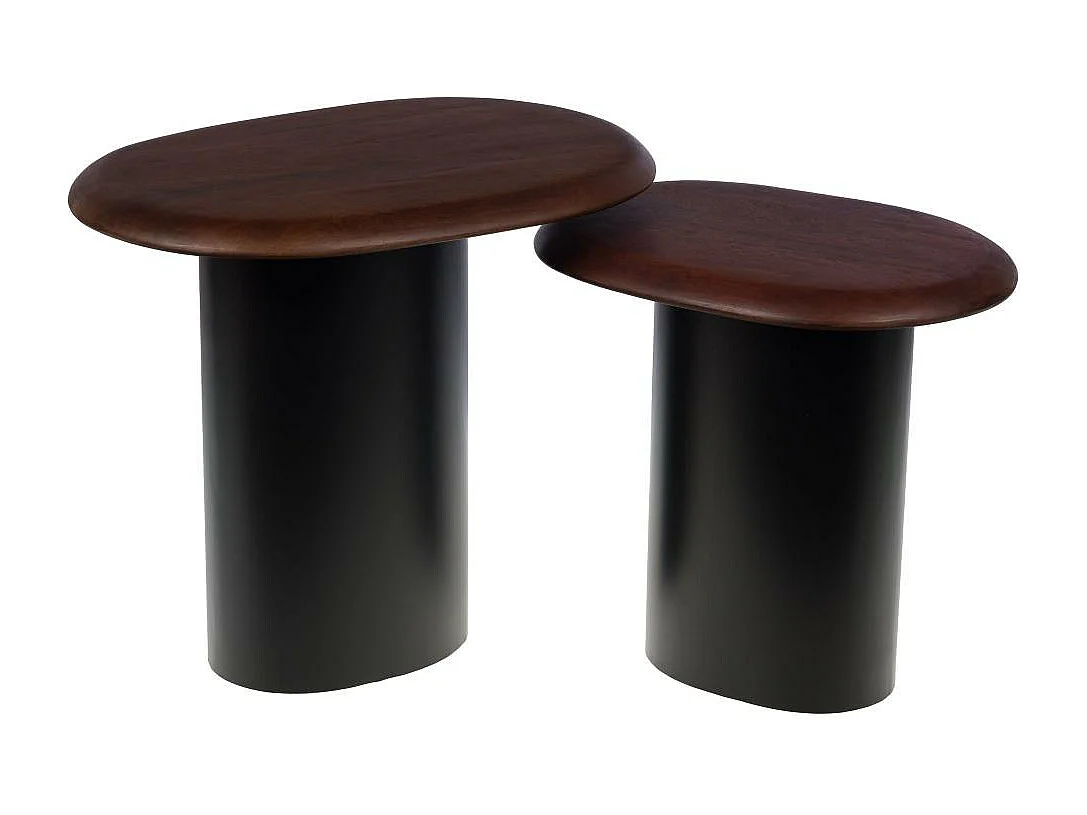 Set de 2 bouts de canapé Bernie en manguier