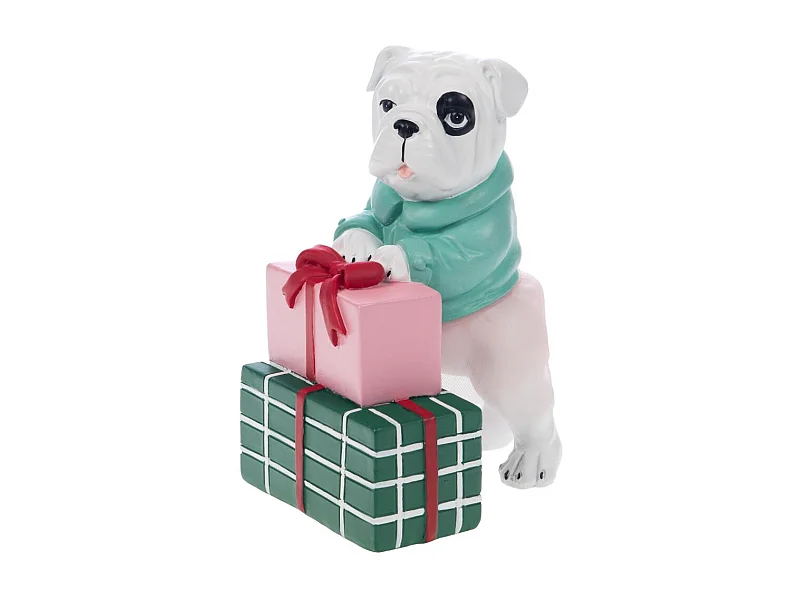 Chien Bull Santa cadeau (lot de 2)