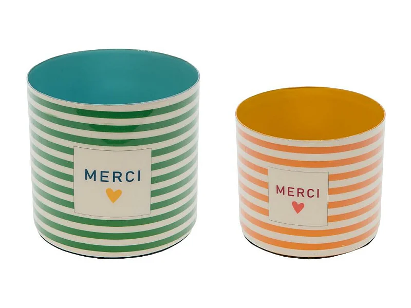 Set de 2 cache-pots Merci