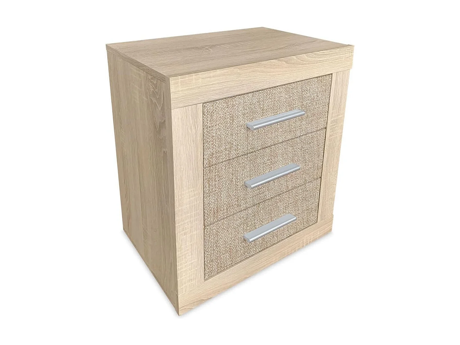 BricoExpo - Pack Cabecero de 160 x 120 cm + 2 Mesitas de Noche | Dormitorio Completo | Color Puccini y Textil (para Cama de 135-140 o 160)