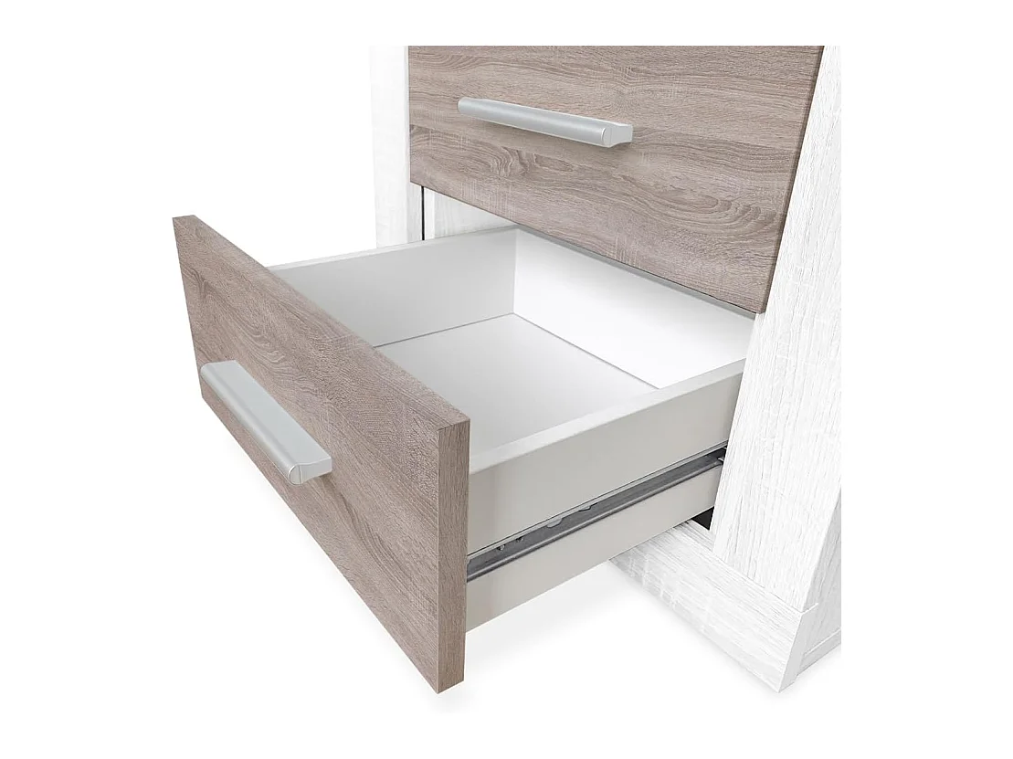 Pack Cabecero de 160 x 120 cm + 2 Mesitas de Noche | Dormitorio Completo | Colores Andersen y Pino Gris (para Cama de 135-140 o 160) – Meyvaser