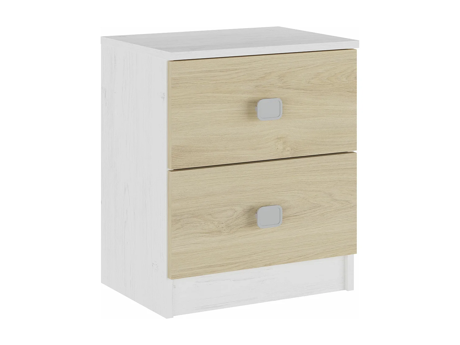 Cabezal + Dos Mesitas de Noche, Cabecero y Mesitas, Acabado en Blanco y Roble, Medidas: 247 cm (An) x 54 cm (Al) x 33 cm (Fon) - Meyvaser