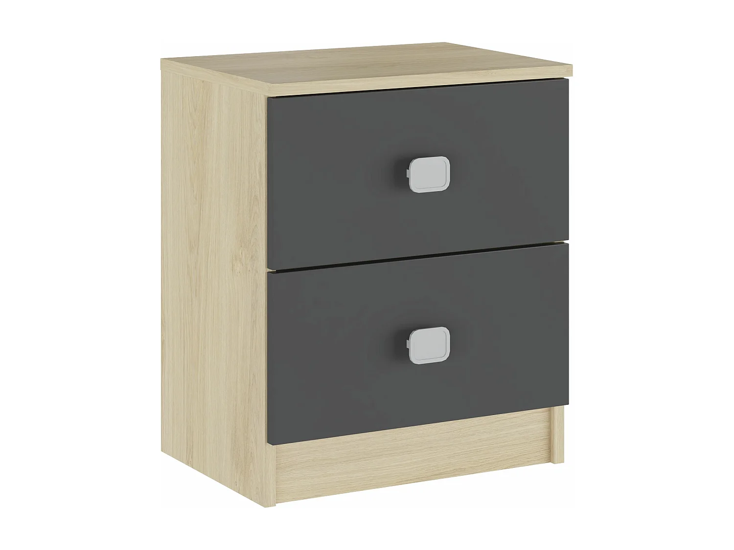 Cabezal + Dos Mesitas de Noche, Cabecero y Mesitas, Acabado en Cambrian y Grafito, Medidas: 247 cm (An) x 54 cm (Al) x 33 cm (Fon) - Meyvaser