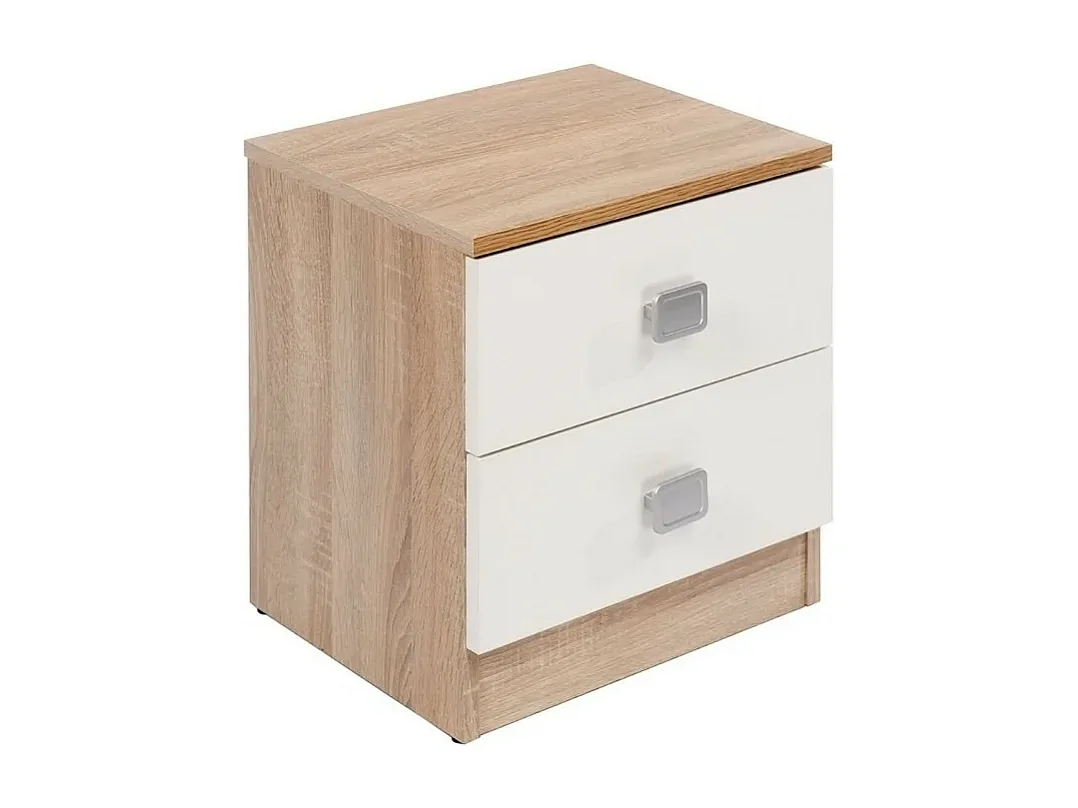 Cabezal + Dos Mesitas de Noche, Cabecero y Mesitas, Acabado en Cambrian y Blanco, Medidas: 247 cm (An) x 54 cm (Al) x 33 cm (Fon) - Meyvaser