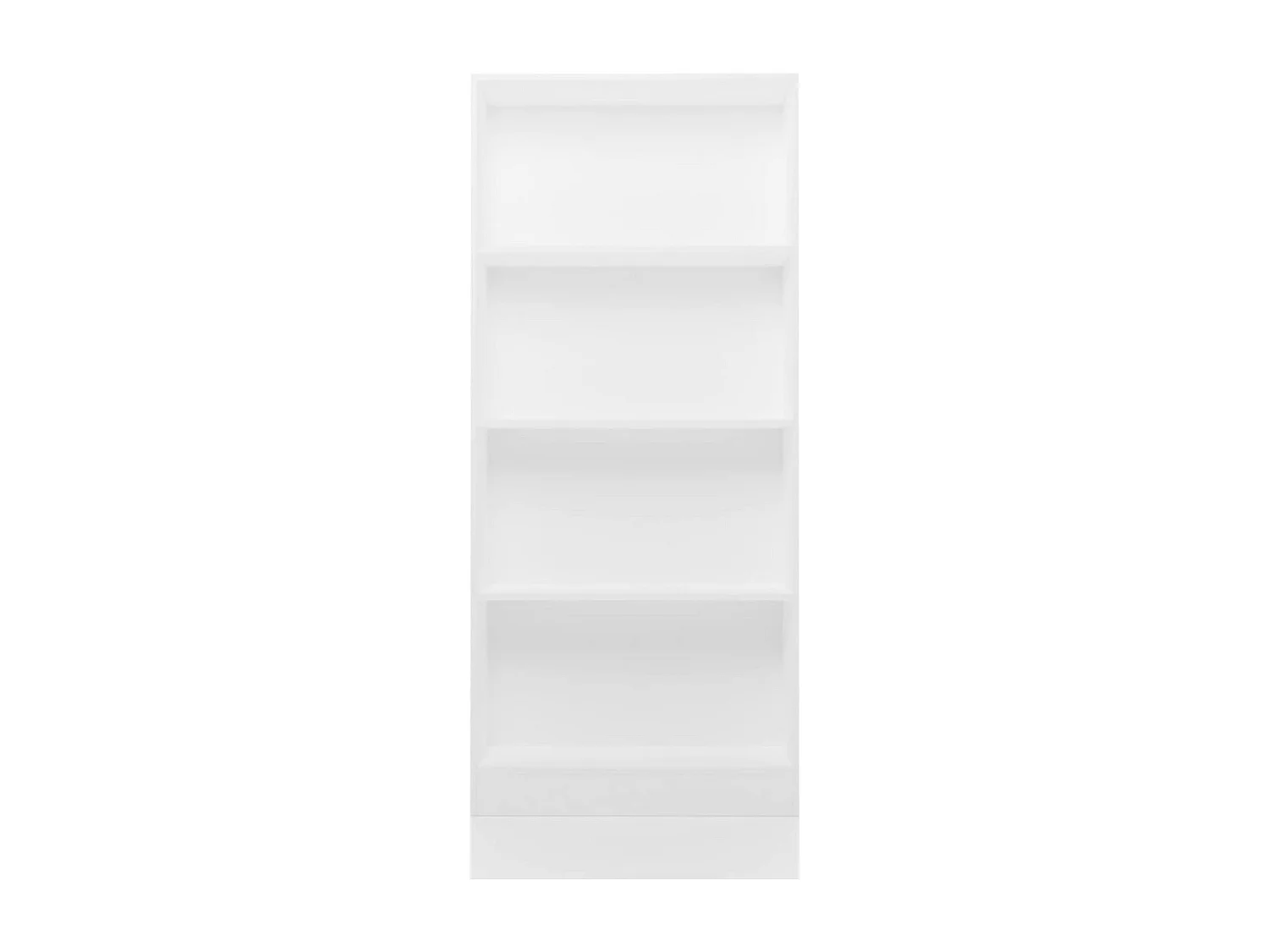 Meyvaser Librería estantería con cuatro baldas en madera color blanco para salón 180x80x24,5 cm