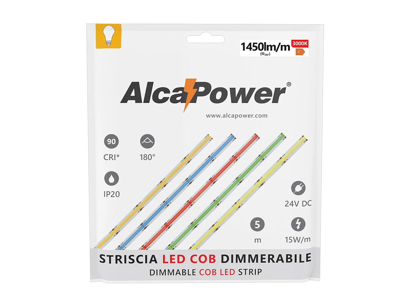 LED-Streifen 5 m COB IP20 einfarbig 15 W/MT 24 V - 4000 K