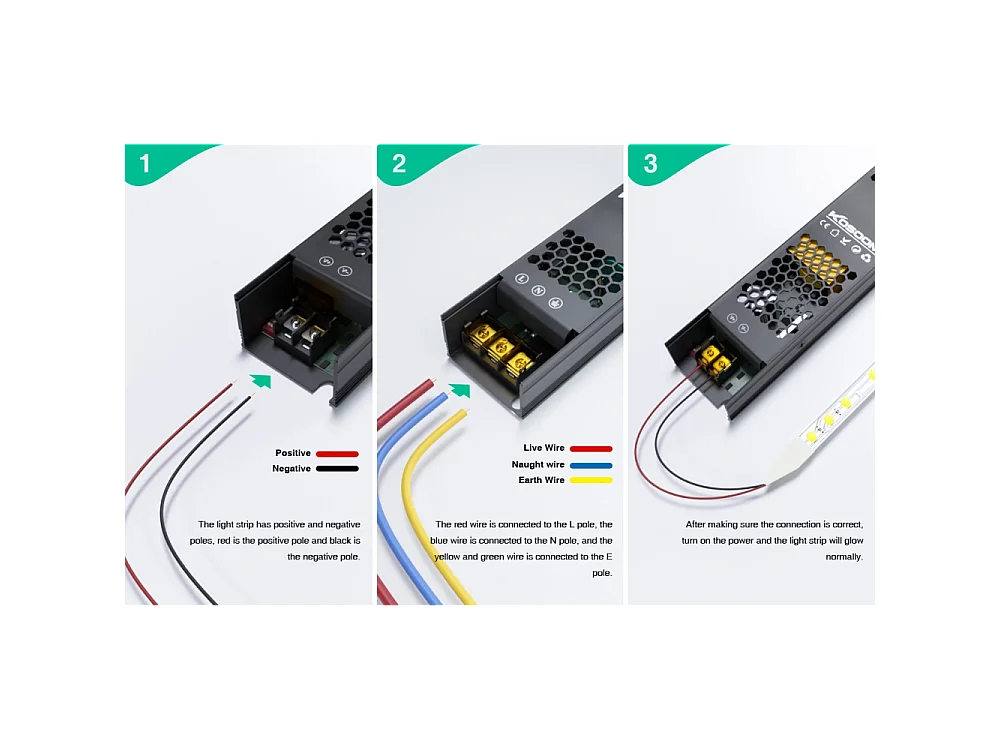 Fuente de alimentación LED regulable de 24 V y 60 W, transformador ultrafino para tira LED, controlador LED