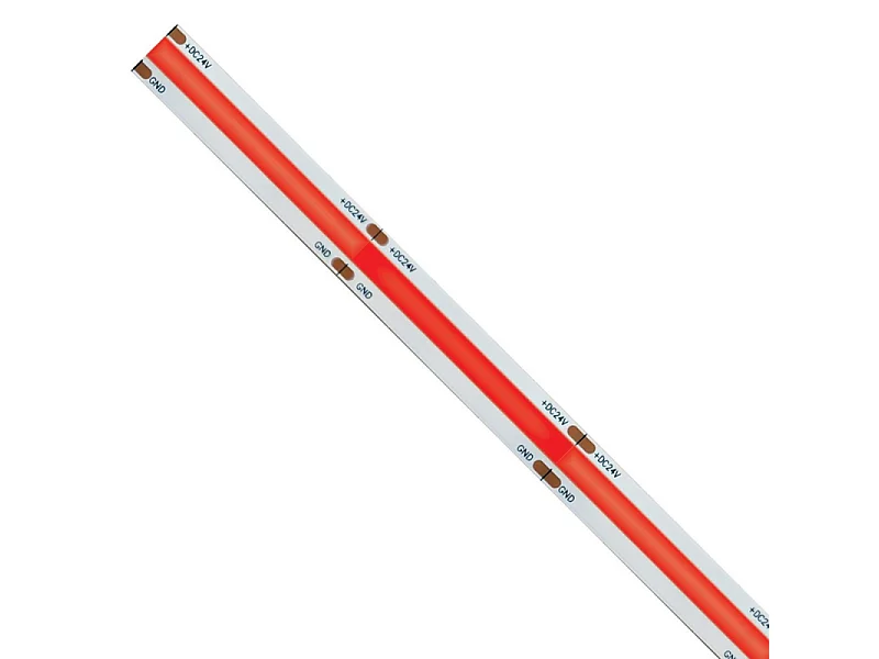 15W/MT 24V enkele kleur COB LED-strip - 5m rol - Rood