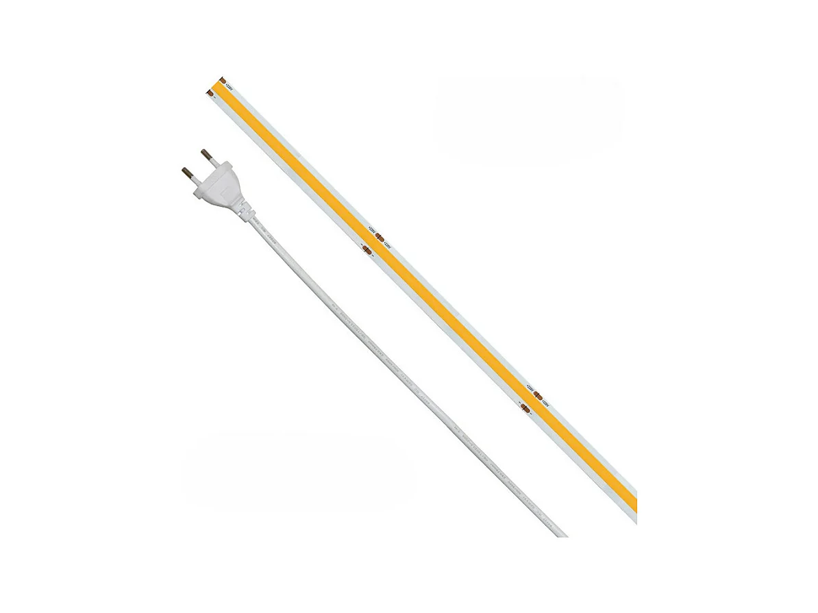 Tira LED COB IP20 de 5 m, monocolor, 15 W/MT, 24 V, 3000 K