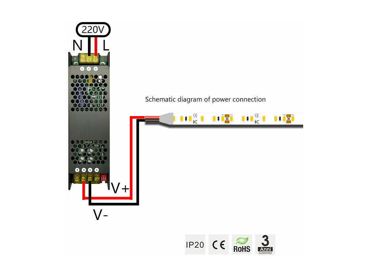 Sololed -  12 V 200 W dimmbares LED-Netzteil, ultradünner Transformator für LED-Streifen, LED-Treiber