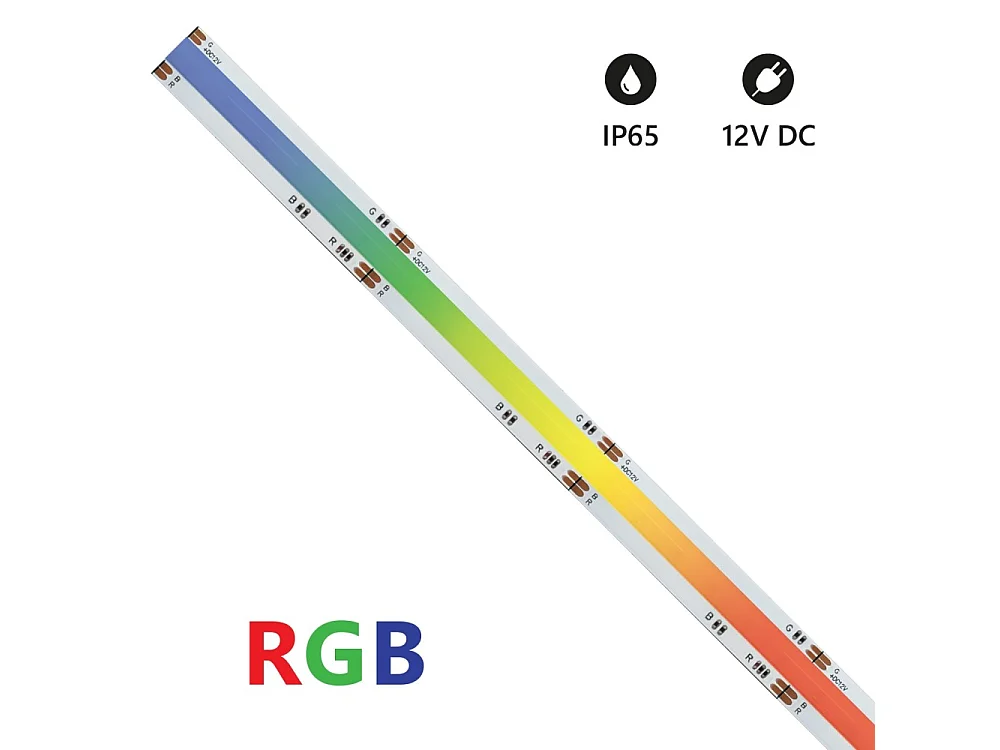 COB-LED-Streifen IP20 5m RGB 12V 15W/MT
