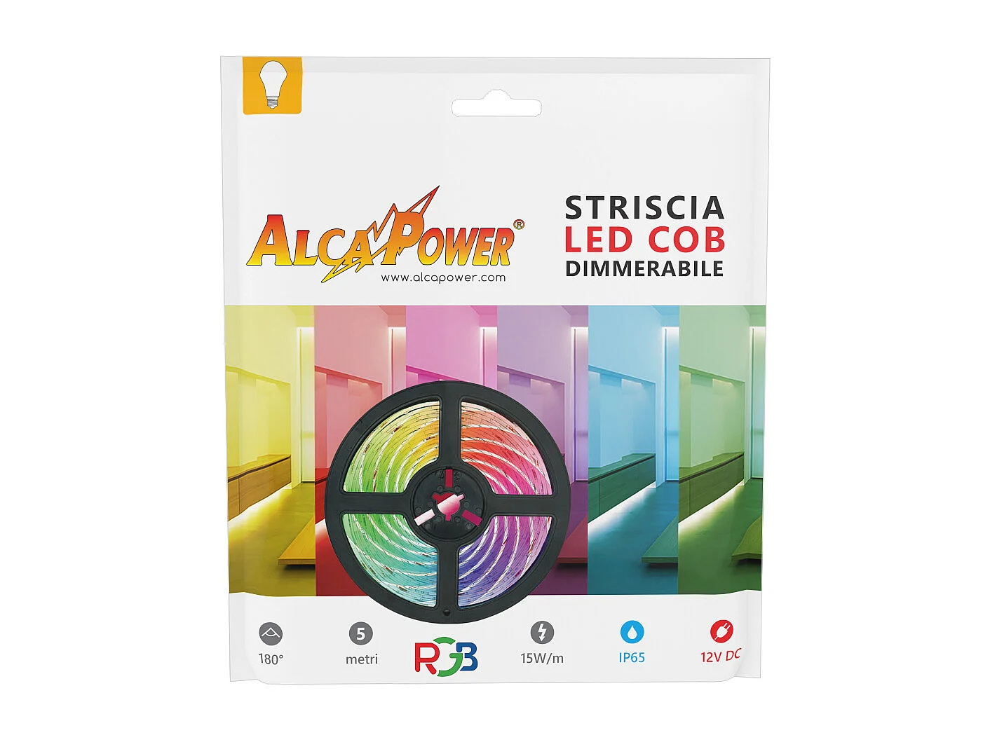 COB-LED-Streifen IP20 5m RGB 12V 15W/MT