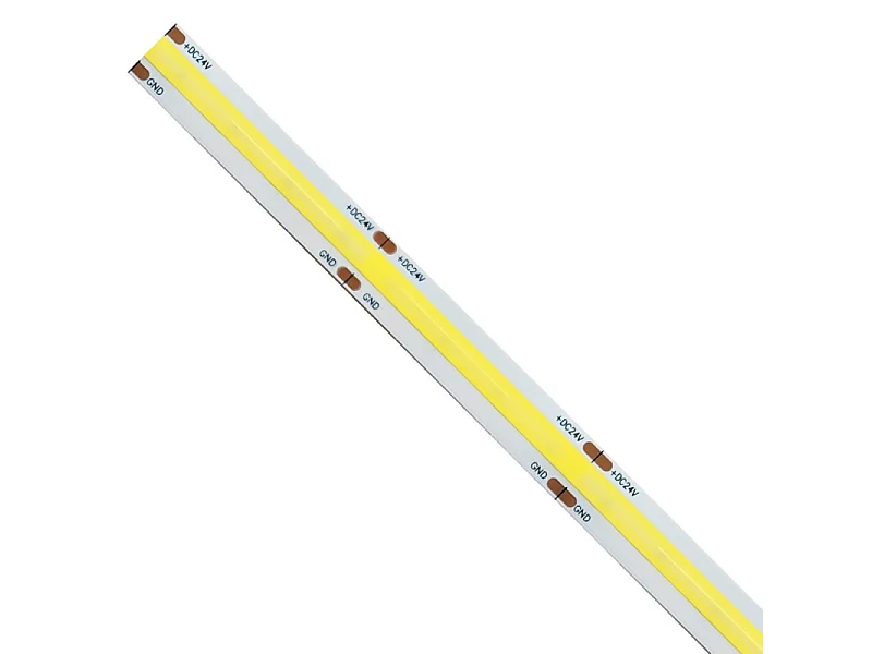 15W/MT 24V Single-Color COB LED Strip - 5m Reel - Yellow