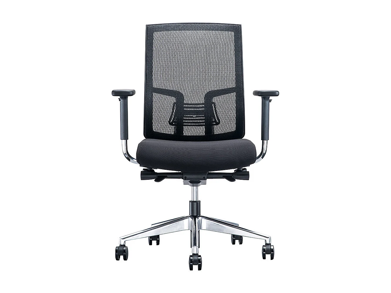 Chaise de bureau SVITA Premium avec revêtement en maille noire Chaise de bureau pivotante Chaise de direction