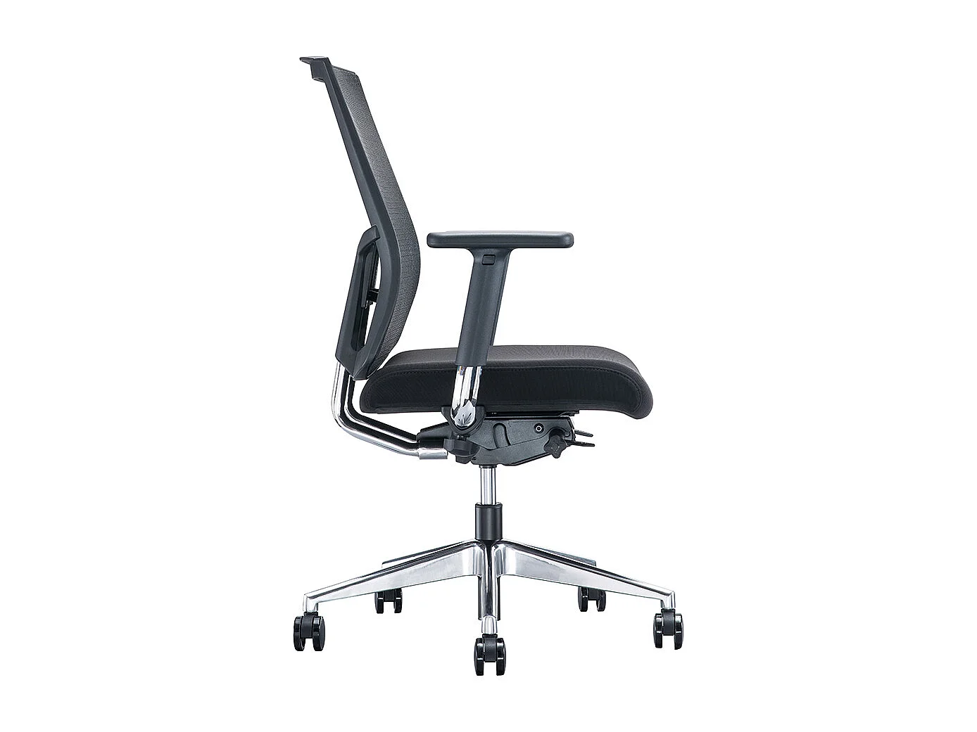Chaise de bureau SVITA Premium avec revêtement en maille noire Chaise de bureau pivotante Chaise de direction