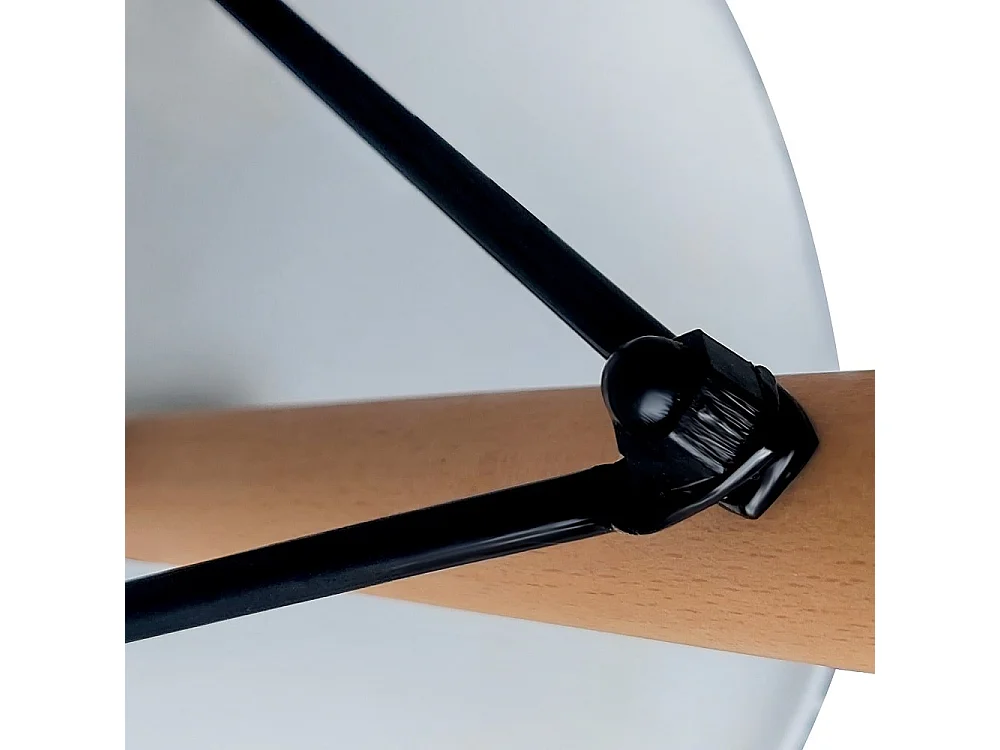 Pack 4 Sillas de Comedor, Sillas Cocinas, Acabado en Blanco y Madera, Medidas: 45 cm (Ancho) x 53 cm (Largo) x 83 cm (Alto)