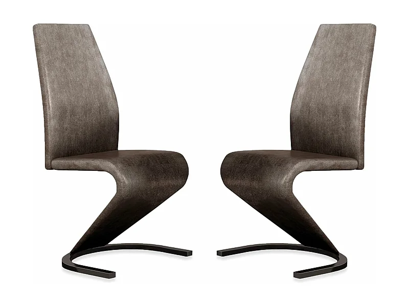 Pack de 2 Sillas de Comedor, Salón o Cocina – Tapizadas en Tela Jarama Color Marengo, Medidas: 45 cm x 64 cm x 100 cm