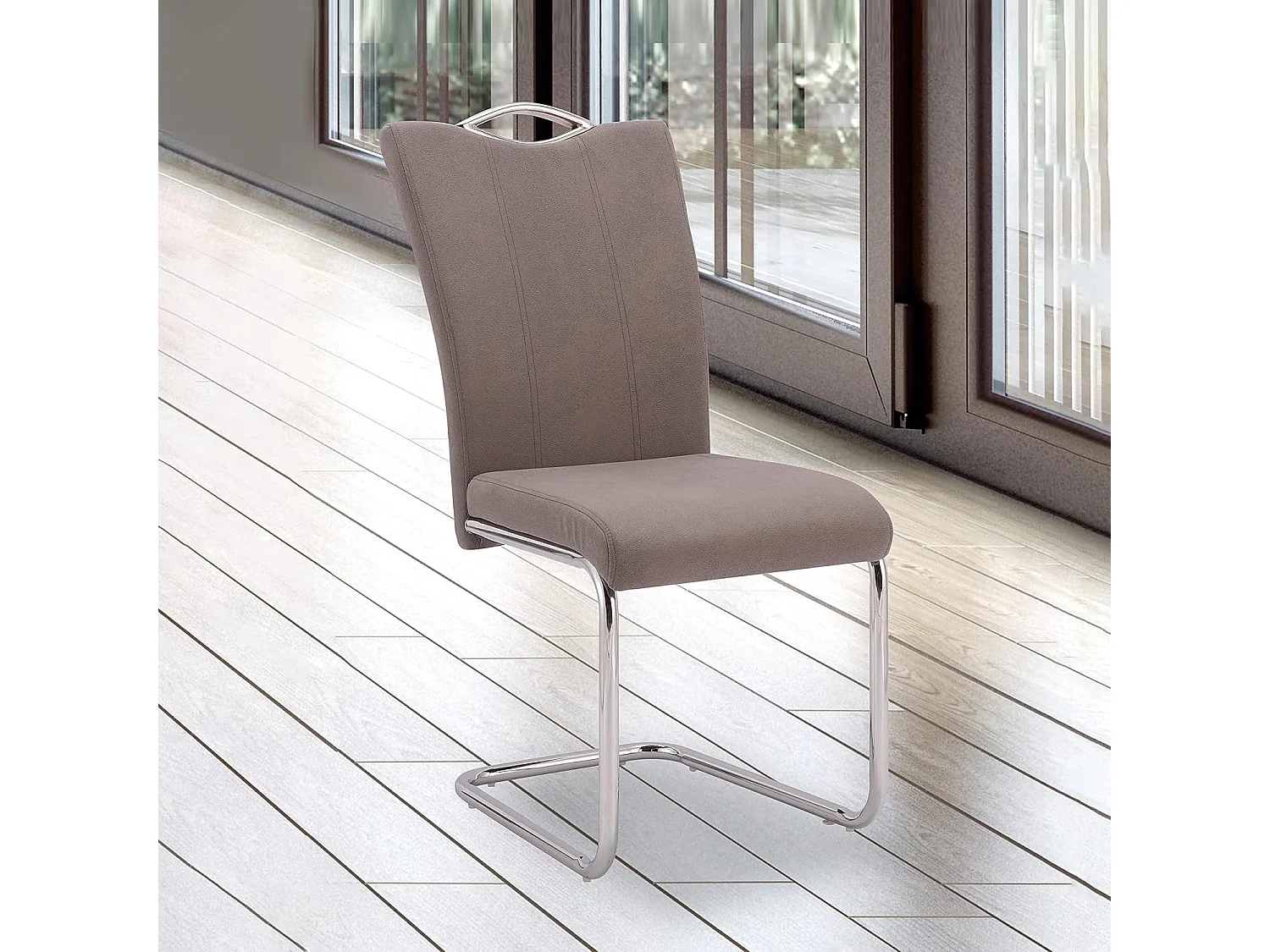 Pack de 4 Sillas Elegantes en Tejido Marengo – Sillas para Comedor y Salón, Dimensiones: 44 x 61 x 98 cm.