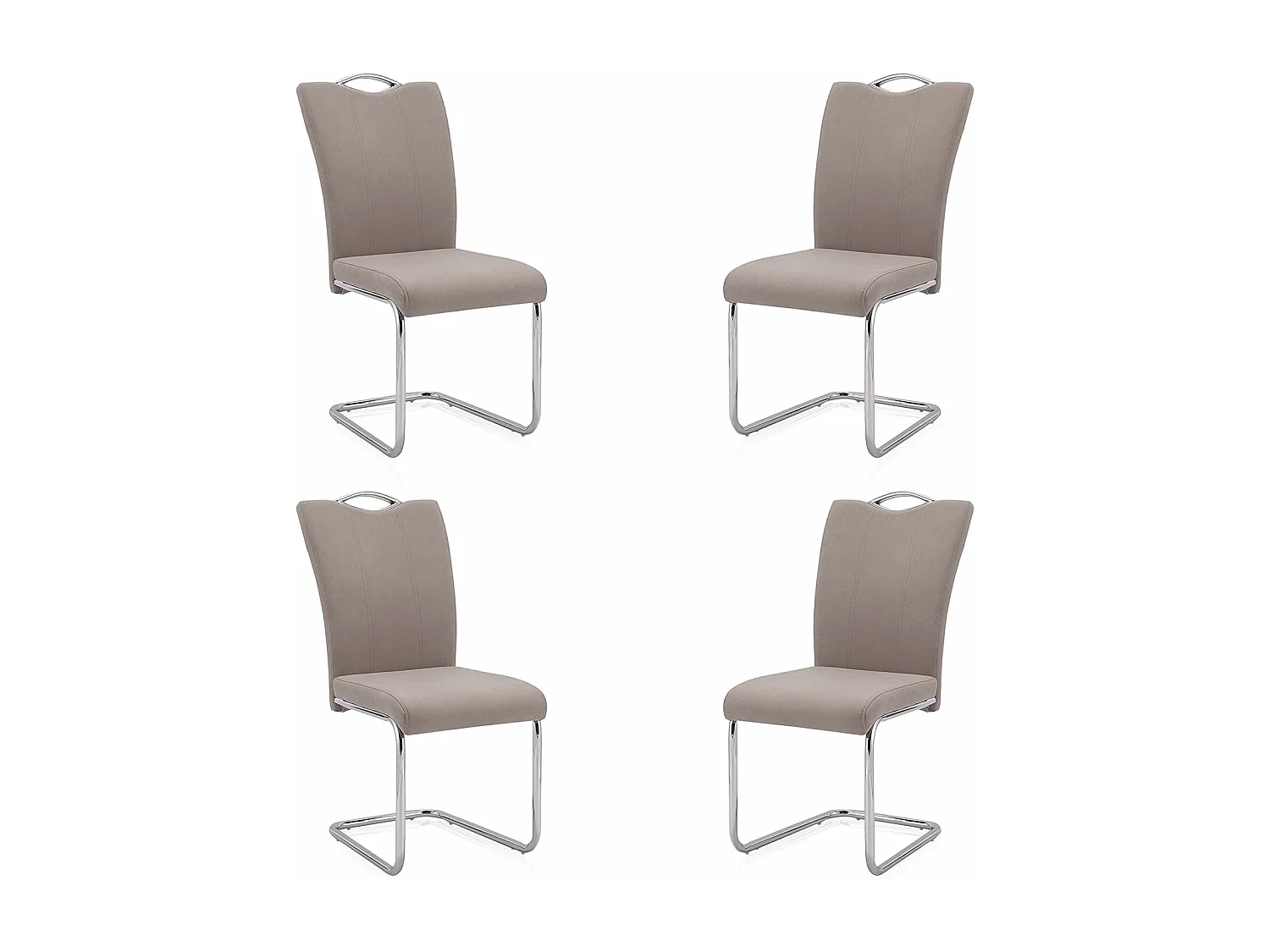 Pack de 4 Sillas Elegantes en Tejido Marengo – Sillas para Comedor y Salón, Dimensiones: 44 x 61 x 98 cm.