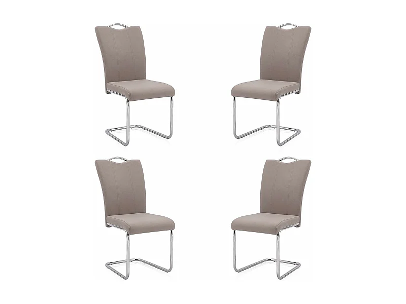 Pack de 4 Sillas Elegantes en Tejido Marengo – Sillas para Comedor y Salón, Dimensiones: 44 x 61 x 98 cm.