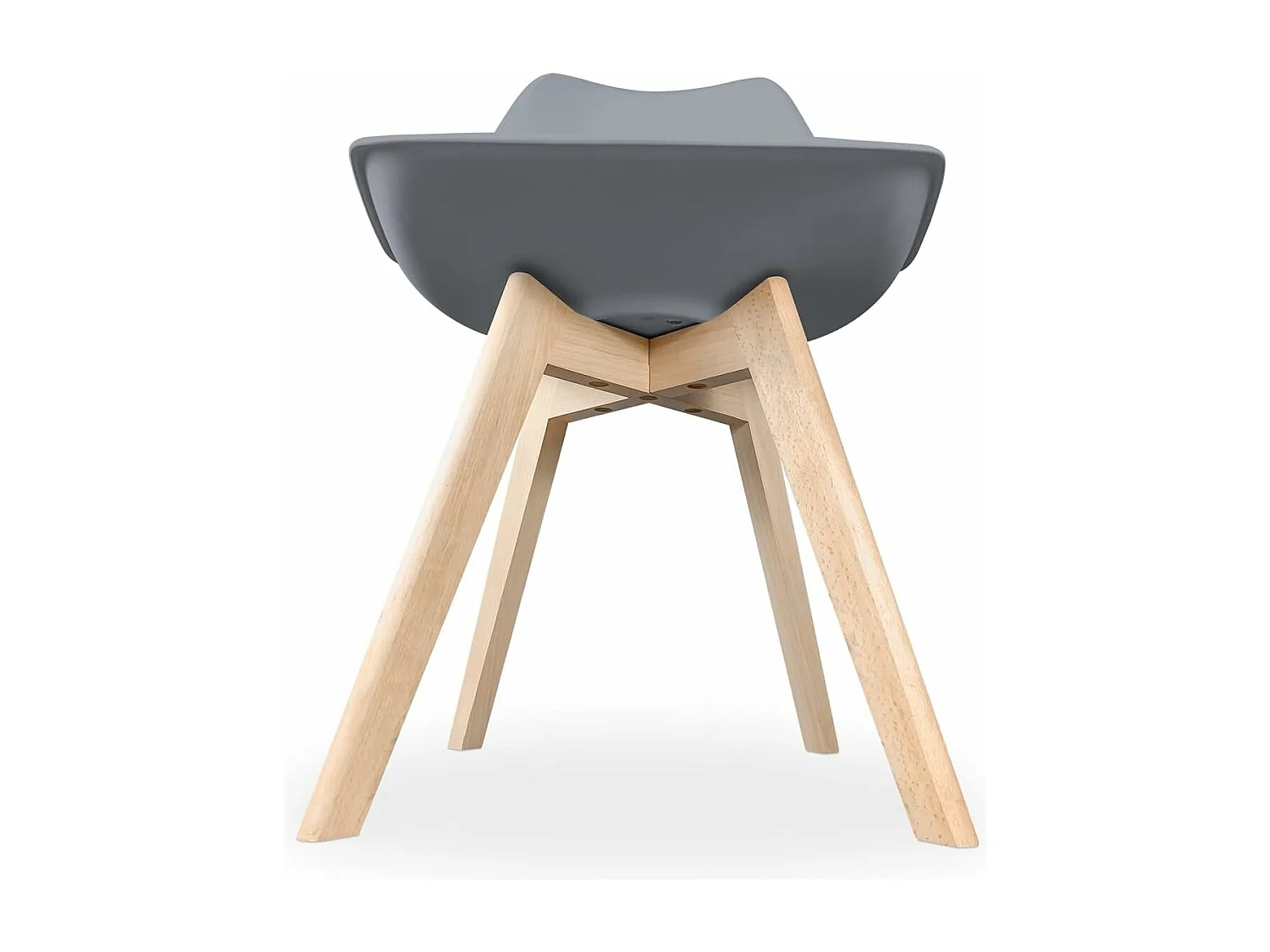 Pack de 4 Sillas para Comedor, Cocina o Salón – Simil Piel Gris y Madera, Medidas: 48 cm x 45 cm x 84 cm.