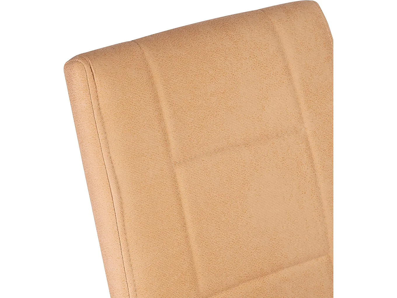 Pack de 4 Sillas Tapizadas para Salón y Comedor – Acabado Color Beig con Patas Cromadas de Aluminio, Medidas: 42,5 cm x 52 cm x 99 cm