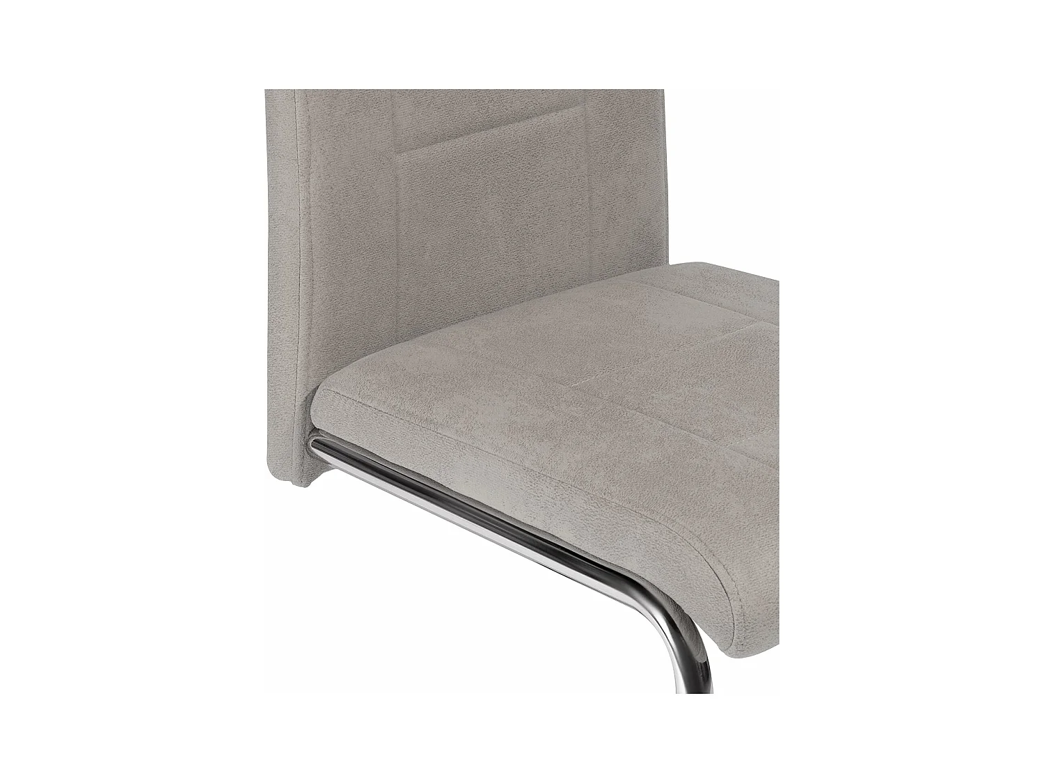 Pack de 4 Sillas Tapizadas para Salón y Comedor – Acabado Marengo con Patas Cromadas de Aluminio, Medidas: 42,5 cm x 52 cm x 99 cm